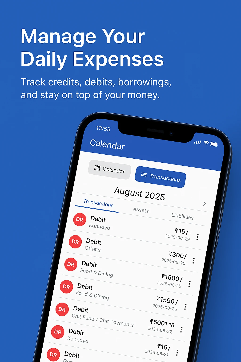Spendlog App Preview - Smart Expense Tracker India